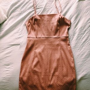 Pink polka dot dress